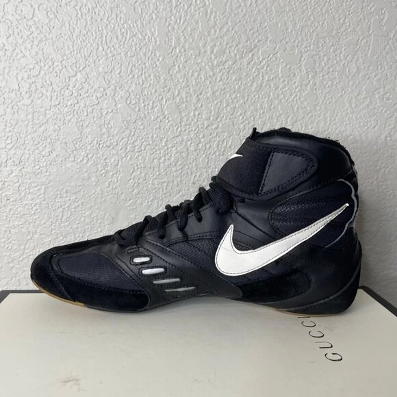 Nike Speedsweep V 309147-012 Wrestling‎ Shoes Black Leather Lace up Mens 11.5 US main image 7